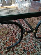 oud smeedijzer met bronze ornamenten salon tafel, Ophalen of Verzenden