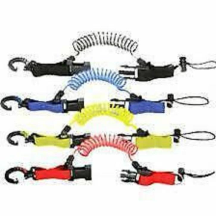 Spiraalkoord lanyard voor duiklamp of camera, Watersport en Boten, Duiken, Nieuw, Duiklamp, Ophalen of Verzenden