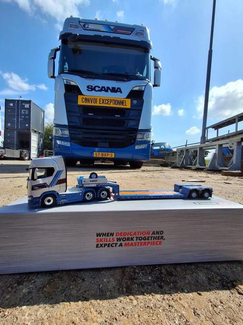 WSI Scania 6x4 + Nooteboom 2 assige Pendel X NIEUW - POL, Hobby en Vrije tijd, Modelauto's | 1:50, Nieuw, Bus of Vrachtwagen, Wsi