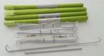 IKEA Anno Lill 4 NIEUWE GORDIJNPANELEN + 4 GORDIJNROEDES, 200 cm of meer, Nieuw, Groen, 50 tot 100 cm