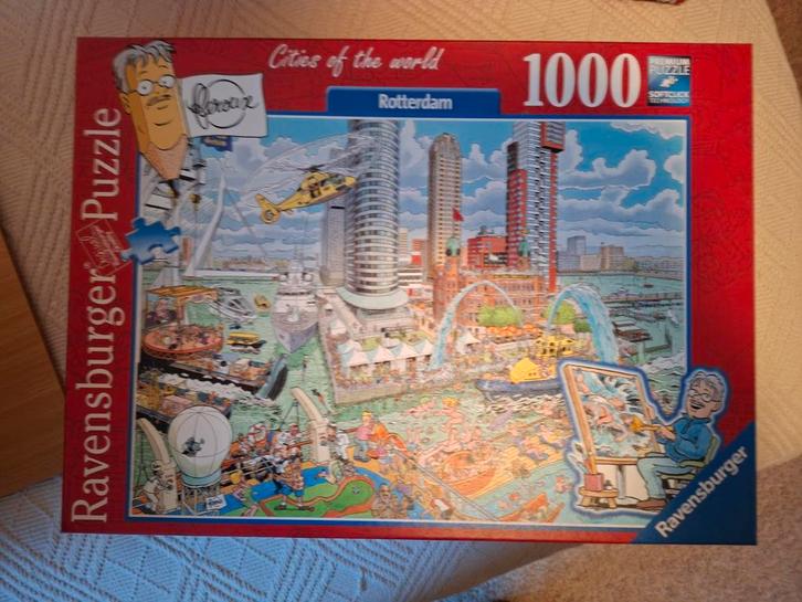 Ravensburger Puzzel Rotterdam 1000 stukjes, Hobby en Vrije tijd, Denksport en Puzzels, Zo goed als nieuw, Legpuzzel, 500 t/m 1500 stukjes