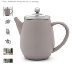 Bredemeijer Theepot Duet Eva 0,5 l, betongrijs, Ophalen of Verzenden, Nieuw, Overige stijlen, Overige typen