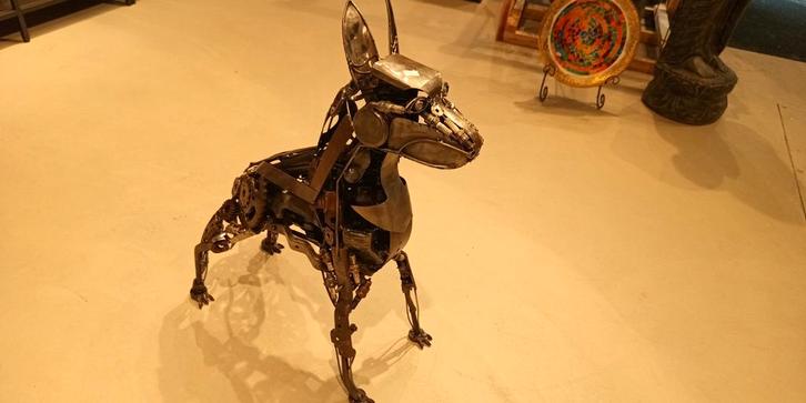 Dieren van gerecycleerd metaal, Antiek en Kunst, Kunst | Beelden en Houtsnijwerken, Ophalen of Verzenden