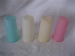 4 Tupperware bekers, 11 cm. hoog,, Huis en Inrichting, Keuken | Tupperware, Ophalen of Verzenden, Gebruikt, Crème, Beker of Kan