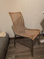 Set van 2 Riet Eetstoelen, Twee, Bruin, Ophalen of Verzenden, Zo goed als nieuw