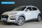 Hyundai KONA 1.6 GDI HEV Premium |trekhaak|elek stoel|stoel/, Auto's, Gebruikt, Zwart, Wit, Leder