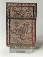 Antieke filigrain kaarthouder Chinese Export Silver, Ophalen of Verzenden