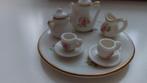 Miniatuur serviesje gebloemd porcelijn, Ophalen of Verzenden