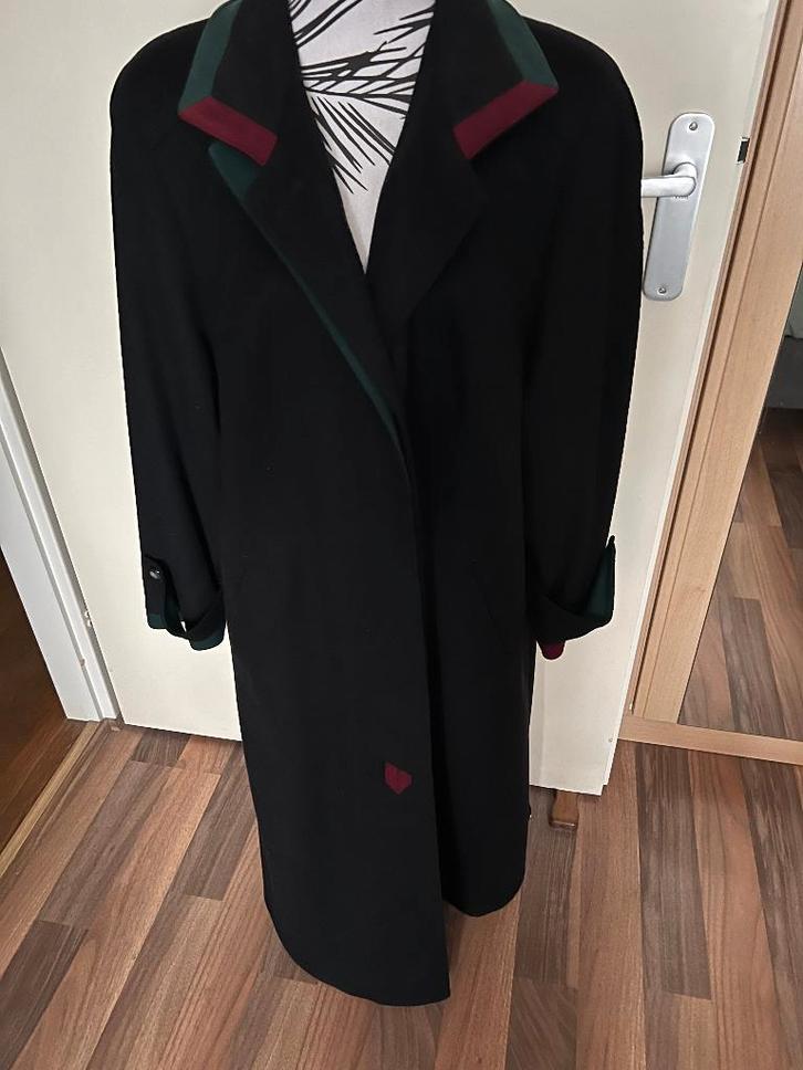 Lange Loden Damesmantel, Kleding | Dames, Jassen | Winter, Zo goed als nieuw, Maat 46/48 (XL) of groter, Blauw, Ophalen of Verzenden