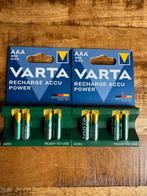 Varta AAA Oplaadbare Batterijen - Nieuw, Audio, Tv en Foto, Accu's en Batterijen, Ophalen of Verzenden, Nieuw, Oplaadbaar