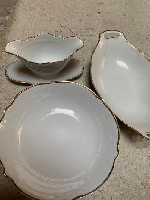 serveerschalen met een gouden randje, Antiek en Kunst, Antiek | Servies los, Ophalen
