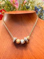 Ketting Swarovski, Ophalen of Verzenden, Zo goed als nieuw, Zilver, Overige materialen