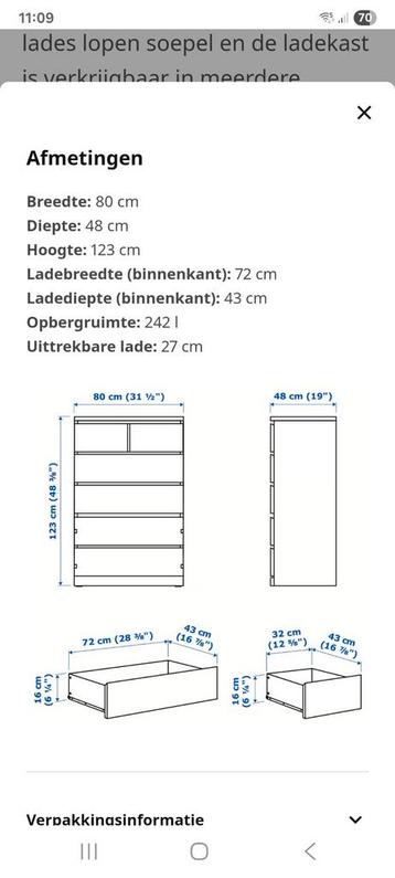 Ikea Malm ladenkast - afbeelding 3