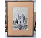 Fortified gateway - Henry courtney selous 1811-1890 krijt, Ophalen of Verzenden