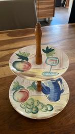 <Vintage 2 laags etagere druiven/nectarine etc..>, Ophalen, Zo goed als nieuw