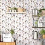 Noordwand behang Kitchen/deauville/kippetjes/bloemetjes, Huis en Inrichting, Stoffering | Behang, Verzenden, Minder dan 10 m²