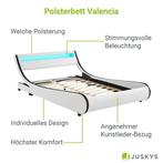 Bed valencia inkl lattenbodem en led verlichting 140x200, Ophalen, 140 cm, Bedbodem, 200 cm