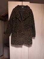 Groene getijgerde wollen jas - Maat M, Ophalen of Verzenden, Zo goed als nieuw, Maat 38/40 (M), Groen