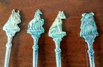 Vintage theelepeltjes met dieren, Antiek en Kunst, Antiek | Bestek, Ophalen of Verzenden