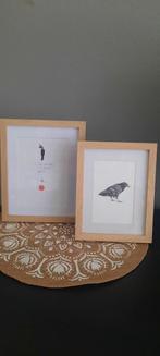Twee schilderijtjes  met vogels, Ophalen