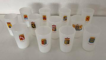 Vintage melk/ chocolademelk glazen Nutricia, 12 stuks beschikbaar voor biedingen