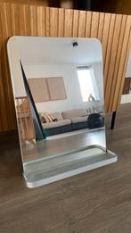 Muur spiegel met plankje retro/ vintage, Antiek en Kunst, Ophalen, Rechthoekig, Minder dan 50 cm