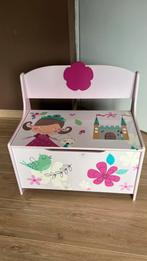 Prinsessen Opbergbankje - Roze & Paars, Zo goed als nieuw, Minder dan 50 cm, Ophalen, Minder dan 90 cm