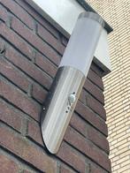 Buitenlamp RVS kleur met bewegingssensor, Tuin en Terras, Buitenverlichting, Ophalen, Bewegingssensor, Minder dan 50 watt, Wandlamp