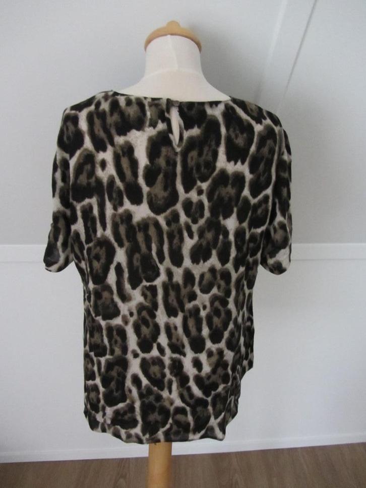 Top/blouse 44, bruin/taupe/zwart, k.m. Gerry weber, z.g.a.n., Kleding | Dames, Tops, Zo goed als nieuw, Maat 42/44 (L), Zwart