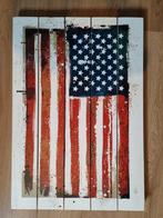 Houten frame met vlag USA, Ophalen of Verzenden, Zo goed als nieuw
