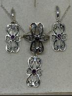 Zilveren setje met robijn ( zilver 925 ), Overige kleuren, Nieuw, 5646JA, Info@zilverenedelstenen.nl