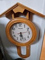 Wandkklok grenen, Huis en Inrichting, Woonaccessoires | Klokken, Ophalen of Verzenden, Gebruikt, Wandklok