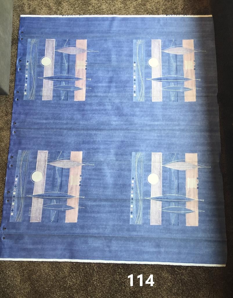 Lap stof blauw 110 x 140 cm gordijnstof, Blauw, Ophalen of Verzenden, Zo goed als nieuw, 30 tot 120 cm