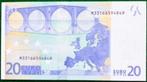 20 EURO BILJET   PORTUGAL  LETTER M  BANKFRIS / UNC, Postzegels en Munten, Bankbiljetten | Europa | Eurobiljetten, 20 euro, Ophalen of Verzenden