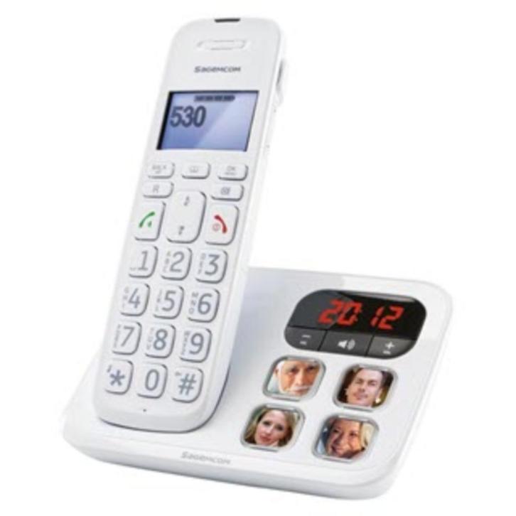 SAGEMCOM D530P draadloze senioren dect telefoon, Telecommunicatie, Vaste telefoons | Handsets en Draadloos, Gebruikt, 1 handset