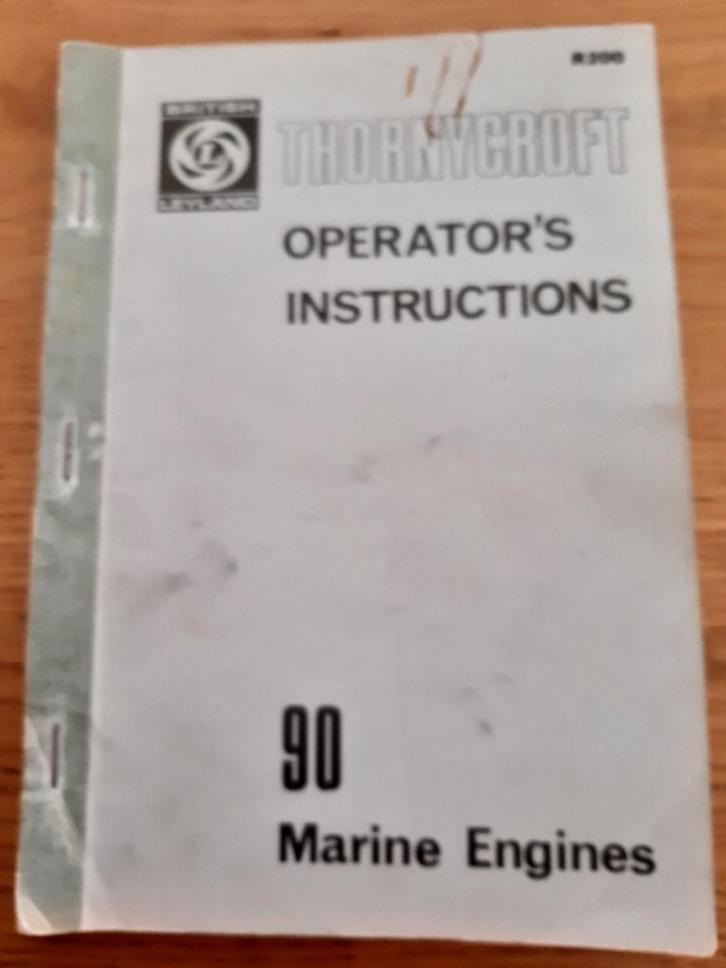 handleiding Thornycroft 90 scheepsdiesel, Motoren, Handleidingen en Instructieboekjes, Overige merken, Ophalen of Verzenden