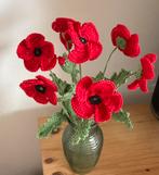 * nw 7 gehaakte bloemen klaproos klaprozen  -- zomer boeket, Verzenden, Nieuw, Haken, Overige typen