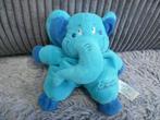 Fel blauw olifantje Ollie/rammeltje van Tiamo, Kinderen en Baby's, Speelgoed | Knuffels en Pluche, Ophalen of Verzenden, Zo goed als nieuw