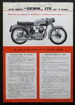 Originele folder DEMM 175 cc 4-takt (Frans) - 1957, Verzenden, Overige merken