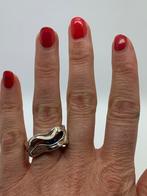T788 Prachtige zilveren modernist ring maat 21,5, 20 of groter, Ophalen of Verzenden, X, Dame
