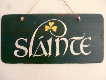 Iers pubbordje / Irish pub / Slainte / Mancave / Ierland beschikbaar voor biedingen