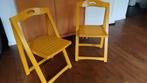 2 Klapstoelen geel Aldo Jocober stijl ( geel), Ophalen of Verzenden, Zo goed als nieuw, Overige kleuren