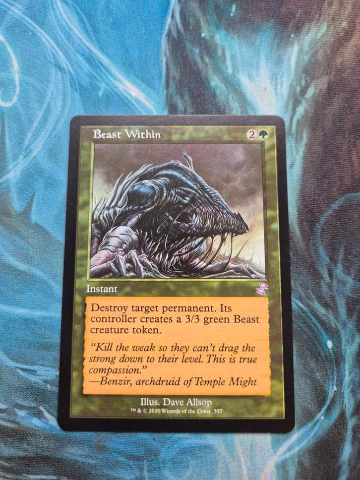 Beast Within - Time Spiral Remastered, Hobby en Vrije tijd, Verzamelkaartspellen | Magic the Gathering, Zo goed als nieuw, Losse kaart
