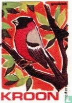 Luciferetiket Kroon - Goudvink, Ophalen of Verzenden, Zo goed als nieuw, Luciferdoosjes of -merken