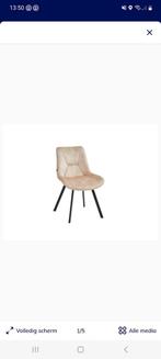 Colenis Eetkamerstoel Beige Adoré Velvet, Huis en Inrichting, Stoelen, Ophalen, Overige kleuren, Nieuw, Metaal