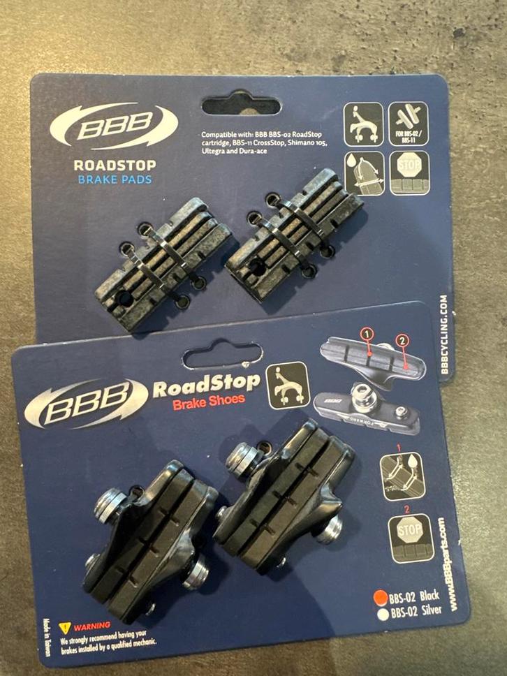 Racefiets remblokken met remschoenen - BBB RoadStop, Fietsen en Brommers, Fietsen | Racefietsen, Nieuw, Overige merken, Meer dan 20 versnellingen
