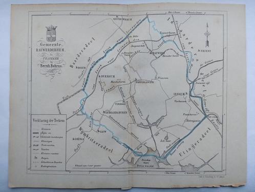 27 / Rauwerderhem Friesland  Zeldzame litho uit 1861, Antiek en Kunst, Kunst | Litho's en Zeefdrukken, Ophalen of Verzenden