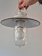 Emaille hanglamp, frankrijk  circa 1920, Huis en Inrichting, Lampen | Hanglampen, Ophalen of Verzenden, Zo goed als nieuw, Glas