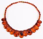Antiek Barnsteen amber collier ketting zeldzaam, Ophalen, Overige materialen, Ketting