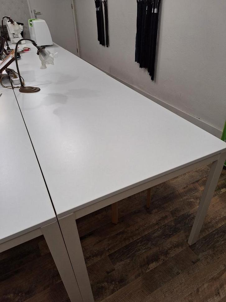 Witte Ikea tafel eettafel hobbytafel 75x125 cm, Huis en Inrichting, Tafels | Eettafels, Gebruikt, 50 tot 100 cm, Rechthoekig, Ophalen